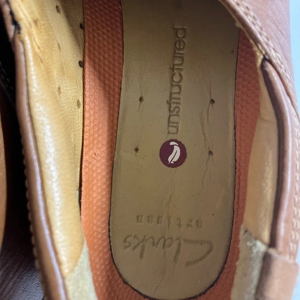 Clarks Artisan Unstructured Slip On Shoes, 7M, Brown, Round Toe
